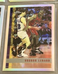 Voshon Lenard 1997-98 Topps Chrome Refractor Signature Signed Autograph AUTO TTM - Picture 1 of 2