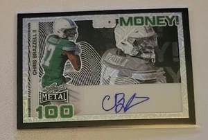 2024 Leaf Metal Chris Brazzell SO MONEY!  5/5  Auto Rookie TENNESSEE SMCB1 - Picture 1 of 2