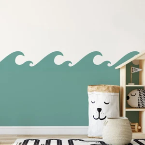 CRASHING WAVES Wandbordüre Schablone, Paint Perfect Wave Kinderzimmer Kinderzimmer Wand - Bild 1 von 5