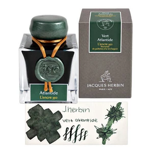 Tinta embotellada J. Herbin 350 para plumas estilográficas en verde Atlantide - 1 botella - Imagen 1 de 5