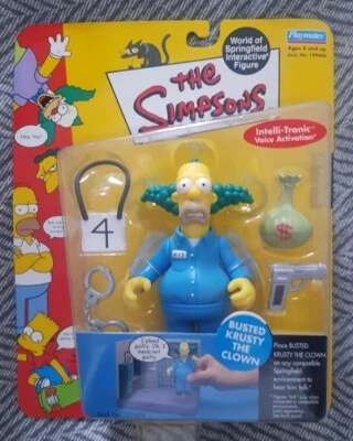 The Simpsons BUSTED KRUSTY THE CLOWN World of Springfield WOS Playmates Figure - Image 1 of 2
