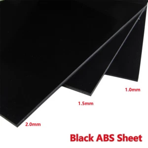 1 pz piastra in plastica ABS stirene nero spessore liscio 0,5 1 1,5 2 3 4 5 mm - Foto 1 di 3