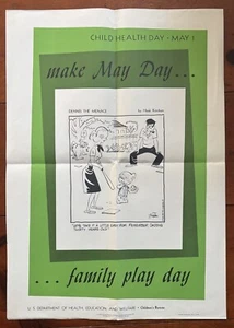 1954 Dennis the Menace May Day Poster U.S. Health Education & Welfare Original - Picture 1 of 1
