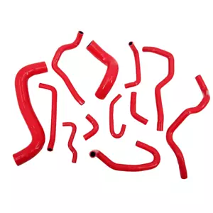 RED For Subaru Legacy 2.5i BR9 2009-2012 Silicone Radiator Coolant Heater Hoses - Picture 1 of 4