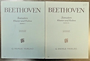 2 Vol: Beethoven Sonaten Klavier Und Violine Band 1 & 2 German French English - Foto 1 di 4