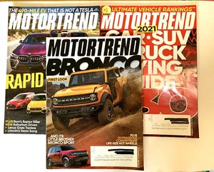 Motor Trend Magazine Lot of 3 September October and November 2020 Car Magazine - Picture 1 of 4