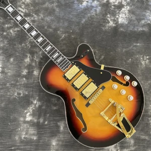 Guitarra Eléctrica Byrdland Jazz 3TS Cuerpo Hueco Herrajes Dorados Pastillas 3H Envío Rápido - Imagen 1 de 8