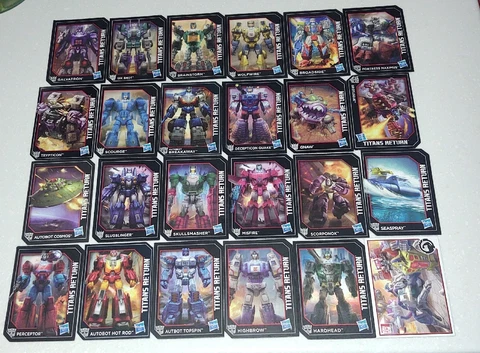 Transformers Titans Return 24 Card Lot Generations Trypticon Six Shot Misfire Cover