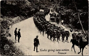 Yanks Going Into Action France Chicago Daily News Postcard - Picture 1 of 2