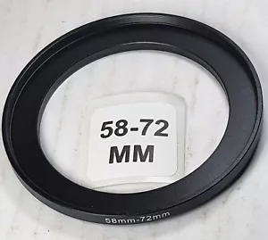 58-72mm Metal Step Up Adapter Ring 58mm Lens to 72mm Filter Converter E58-E72 - Picture 1 of 6