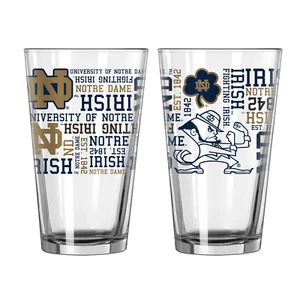 Notre Dame Fighting Irish NCAA 2-Pack of 16oz Pint Glass Cup Mug Logo Brands - Picture 1 of 1
