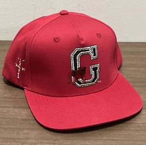 Cactus Jack x Travis Scott Mitchell & Ness Georgia Bulldogs UGA Red Snapback Hat - Picture 1 of 7