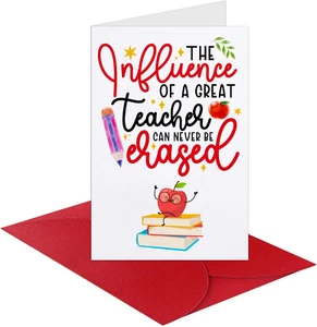 Teacher Appreciation Cards Thank You Teacher Card the Influence of a Great Teach - Picture 1 of 7