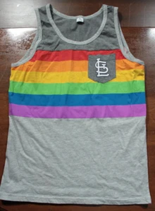 St. Louis Cardinals Pride Tank Top Shirt MLB Baseball M Rainbow - Picture 1 of 4