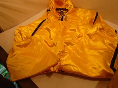 Halloween Costume Charades Unisex 1990s Gold Rapper  MC Adult XL chain +glasses - Image 1 of 4