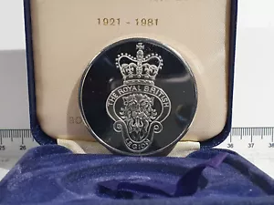 (L1057) 1921-1981 Royal British Legion Diamante Jubileo Medalla Níquel Sólido Plata - Imagen 1 de 5