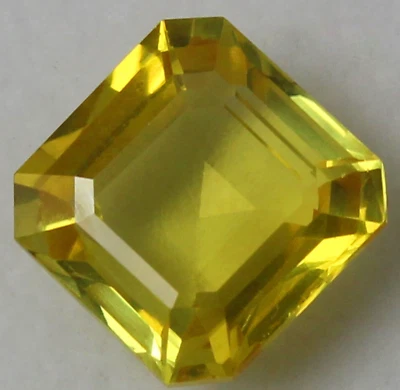 Pietra preziosa naturale 9,50 ct + zaffiro giallo Ceylon certificato 12x12 mm... - Immagine 1 di 4