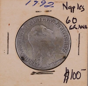 1792 P M-AP Italian States Naples 60 Grana - Ferdinando IV - Picture 1 of 2