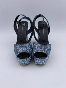 Sandalias Giuseppe Zanotti Betty Plataforma Brillo Azul (700053) Talla 9.5 ¡Pre-oídas! - Imagen 1 de 7