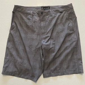 Travis Mathew 36 x 10" Gray Check Plaid Performance Stretch Tech Golf Shorts - Picture 1 of 8