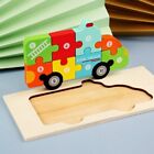 Wooden Puzzles Pieces Toddler Kids  Animals Educational Toy Fire Truck