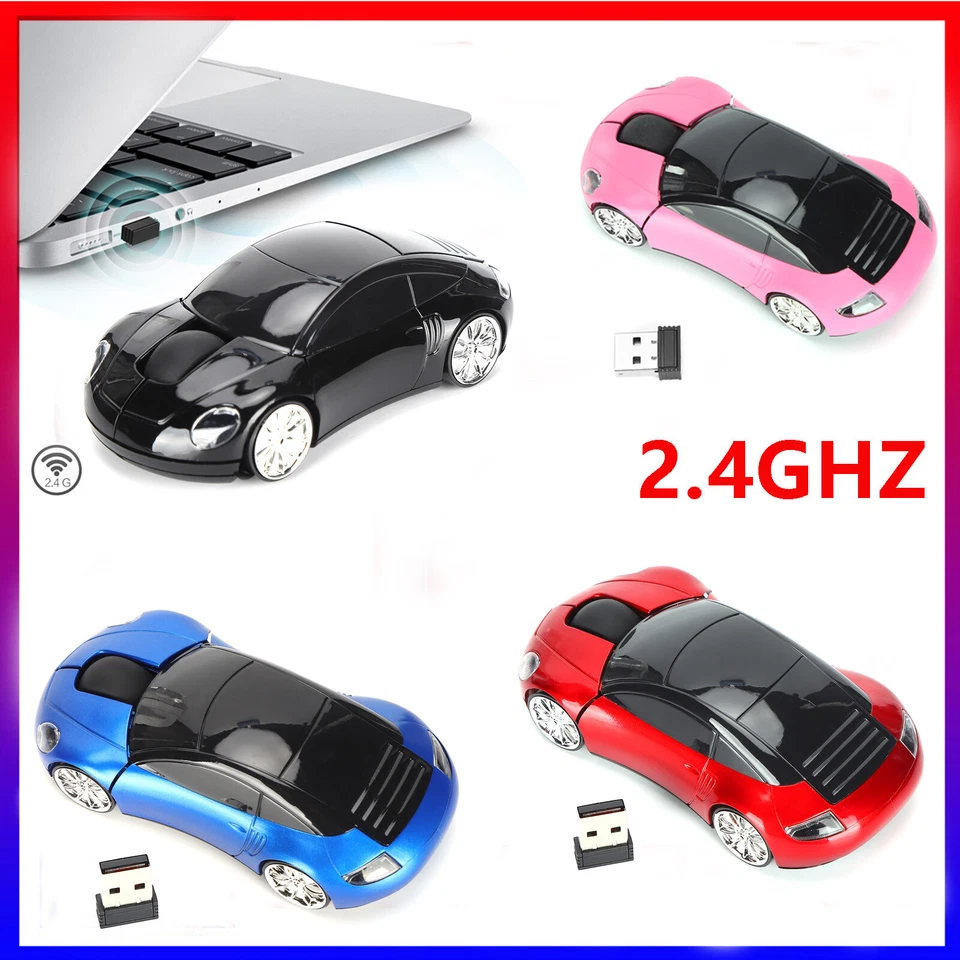 Neu  Wireless USB Funkmaus Kabellos Laptop PC Computer Maus Mouse Auto 2.4GHZ - Bild 1 von 4