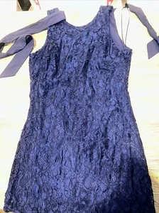 Sam Edelman Dress Womens Size 4 Blue Lace Midi. NWT. 7 - Picture 1 of 8