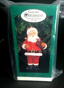 NEW 1996 HALLMARK SANTA KEEPSAKE ORNAMENT COLLECTOR'S CLUB NICE - Picture 1 of 4