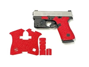 HANDLEITGRIPS LASER CUT RED SANDPAPER GUN GRIP TAPE for Glock 43X / 48 - Picture 1 of 7