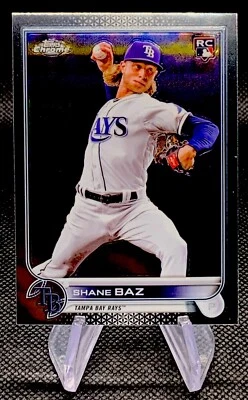 2022 Topps Chrome Sonic Shane Baz #201 RC Tampa Bay Rays - Image 1 of 2
