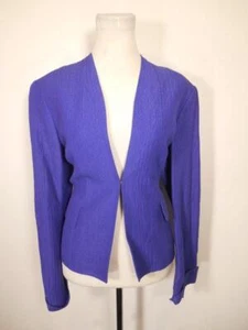 Beautiful Women's Size 10 Jones New York Blue Long Sleeve Lined Clip Blazer - Picture 1 of 4