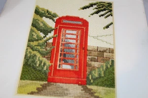 DMC Nostalgia Collection Counted Cross Stitch Kit Red Telephone Box England Neu - Bild 1 von 2