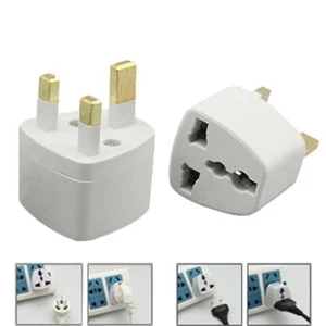 UK CE Mains 3 Pin Adaptor to 2 PIN Euro and Asian 220-250v  CE Mains Plug - Picture 1 of 1