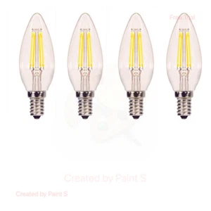 Satco Lighting S29877 Single 4.5 Watt B10 Candelabra (E12) LED Bulb (4PK) - Picture 1 of 1