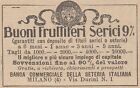 V1539 Vouchers Fruttiferi Serici - Bank Commercial Seteria - 1926 Advertising
