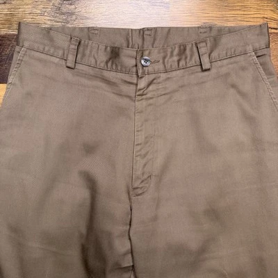 耐克高尔夫裤男式 32x30 中号灰褐色中腰弹力 Y2K — 第 1/4 张图片