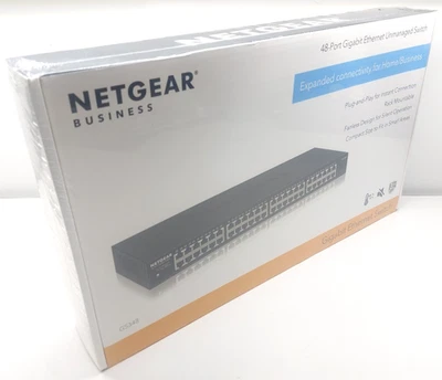 Netgear 48-Port Gigabit Ethernet Unmanaged Switch GS348-100AJS - Image 1 of 4