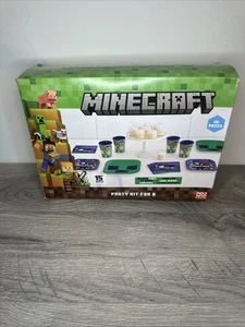 MINECRAFT 40pz Kit Festa per 8 (8 Piatti/8 Piatti Snack/Tovaglioli/8 Tazze) - Foto 1 di 6
