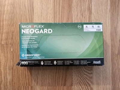Guantes de examen de neopreno Microflex C524 NeoGard extra grandes 100/caja Foto 1 de 4
