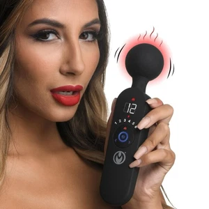 Warming Silicone Wand Massager USB Rechargeable Warm Heating Wireless Massage - Picture 1 of 7