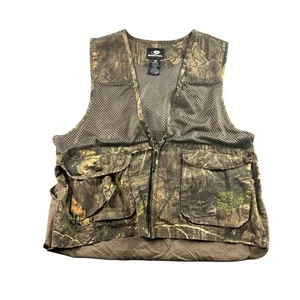 Mossy Oak Vest Hunting Mens M/L Gray Mesh Cotton Camouflage Pockets Dove - Picture 1 of 8