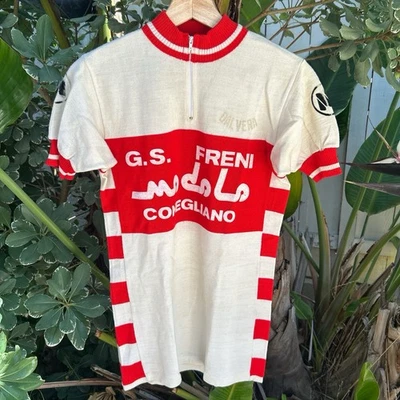 Camiseta de ciclismo Modolo vintage de lana Italia G.S. Freni Conegliano Talla 3 años 70 80 Foto 1 de 3
