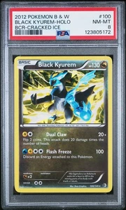 PSA 8 Pokemon B&W Boundaries Crossed #100/149 Black Kyurem Cracked Ice Holo - Bild 1 von 2