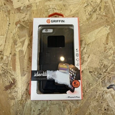 Funda tipo billetera tipo folio abatible Griffin Identity para iPhone 6 6S Plus negra Foto 1 de 3