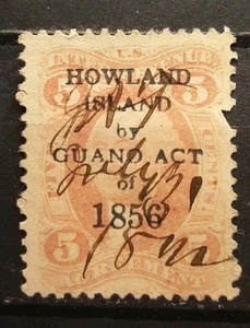 GUANO ACT of 1856 On Revenue AGR.5 HOWLAND. USED (Bogus?phantom?) - Picture 1 of 2