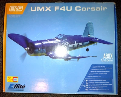 E-Flite UMX  F4U Corsair AS3X RC Plane Remote Control Untested - Image 1 of 4