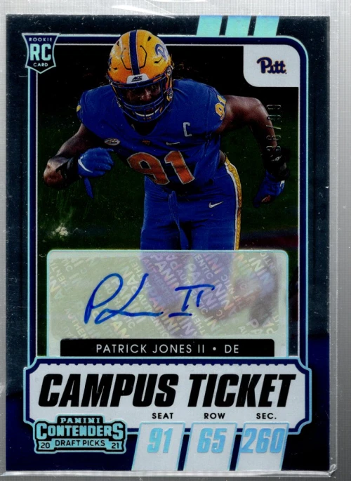 2021 Panini Contenders Draft Picks Campus Ticket #208 Patrick Jones II Auto /99 - Image 1 of 2