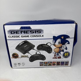 SEGA Genesis Classic Black Game Console with 81 Preloaded Games and Sonic Mortal