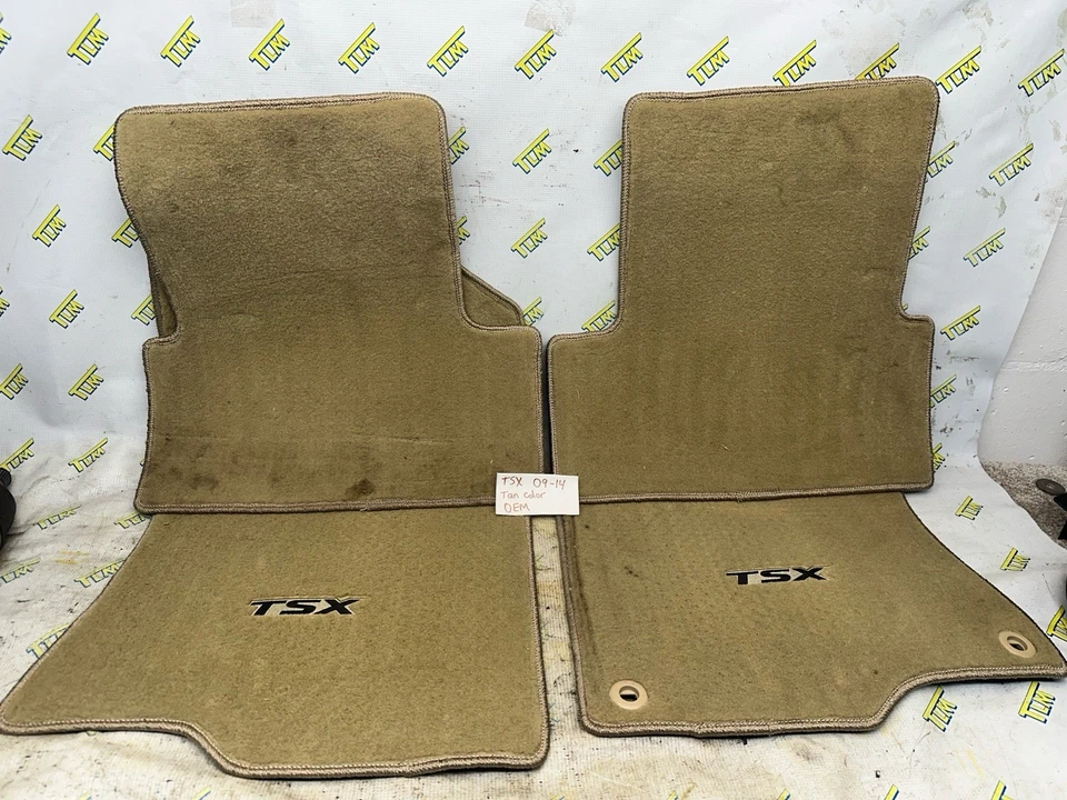 09-14 Alfombrillas interiores Acura TSX 2010 2011 2012 2013 color crema tostado OEM Foto 1 de 4