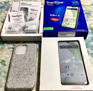 New! BLU View 5 Smartphone 64GB Tracfone -  No Sim Card - Unlocked - Picture 1 of 8